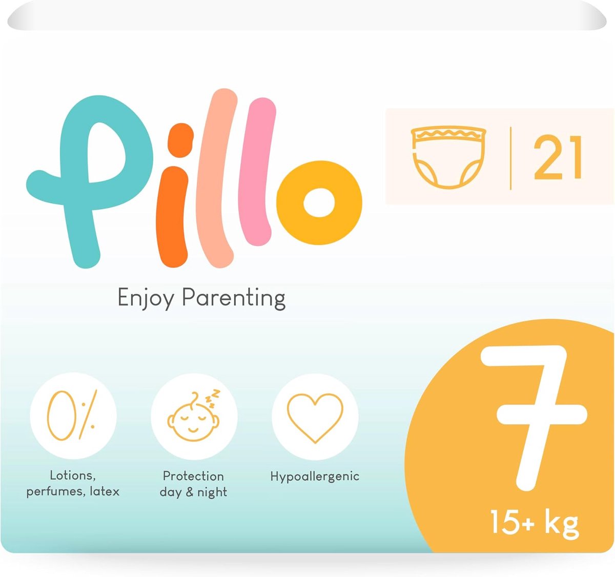 Luiers Pillo Pants Maat 7 - Verpakking van 21 luiers - XXL (15+ kg) - Comfortabel en droog - SnelShoppen