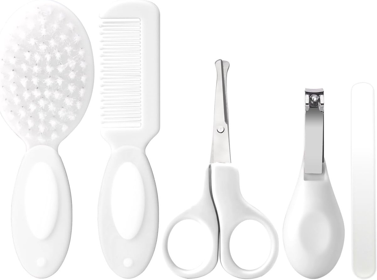 Baby Grooming Kit Pasgeborenen - 5 Stuks - Veiligheidszorg Set - Essentiële Verzorging voor Baby's - SnelShoppen