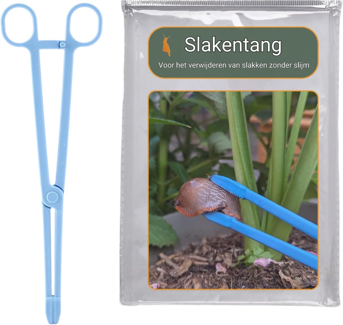 SnelShoppen - Slugtong voor Eenvoudige en Hygiënische Verwijdering van Slakken en Slakken uit de Tuin - Lange Handgreep, Handen Schoon, Tuinaccessoire