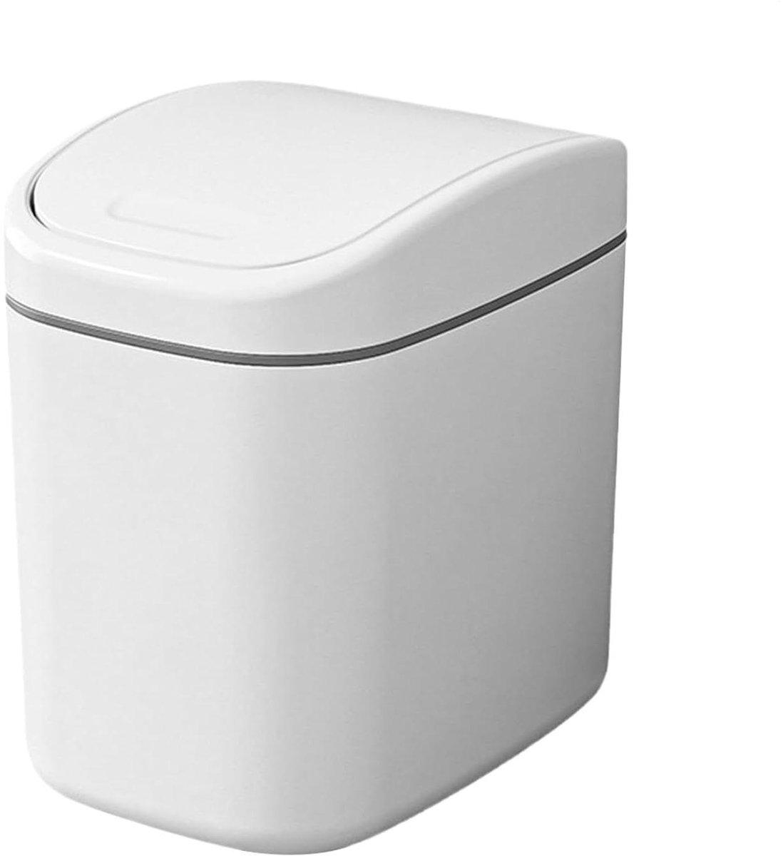 Keukenafvalbak met deksel - Tafelafvalbak prullenmand - Afval opruimen - Ruimtebesparend compact ontwerp - 23.5L x 21B x 14H cm