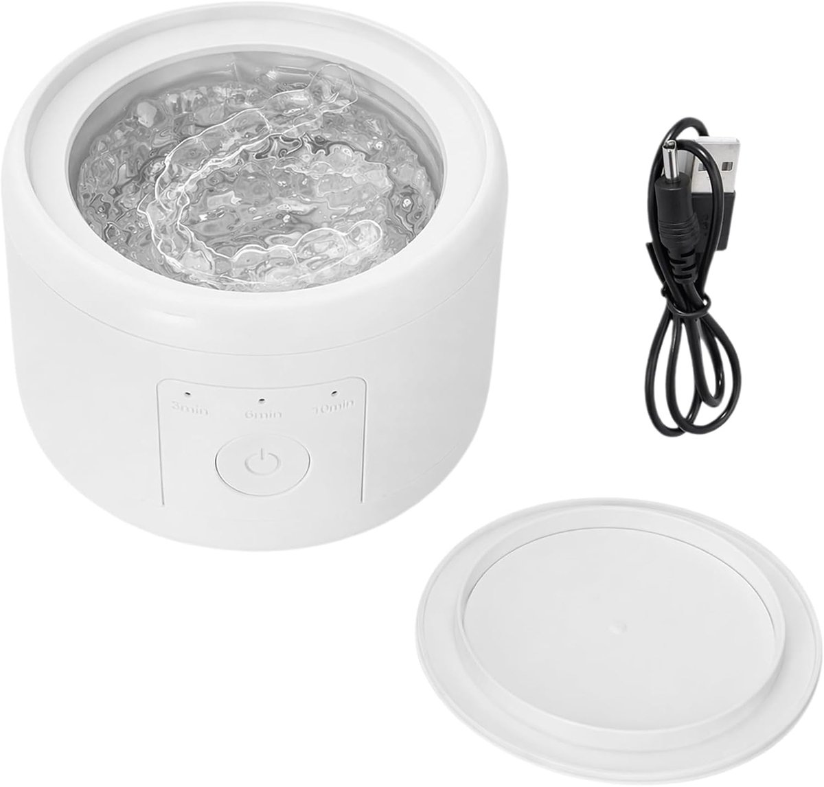 SnelShoppen - Ultrasoon Reinigingsapparaat 200 ml voor Tanden, 50 kHz UV Ultrasoon Cleaner met 3 Modi voor Mondbeschermers, Protheses, Tandenborstels