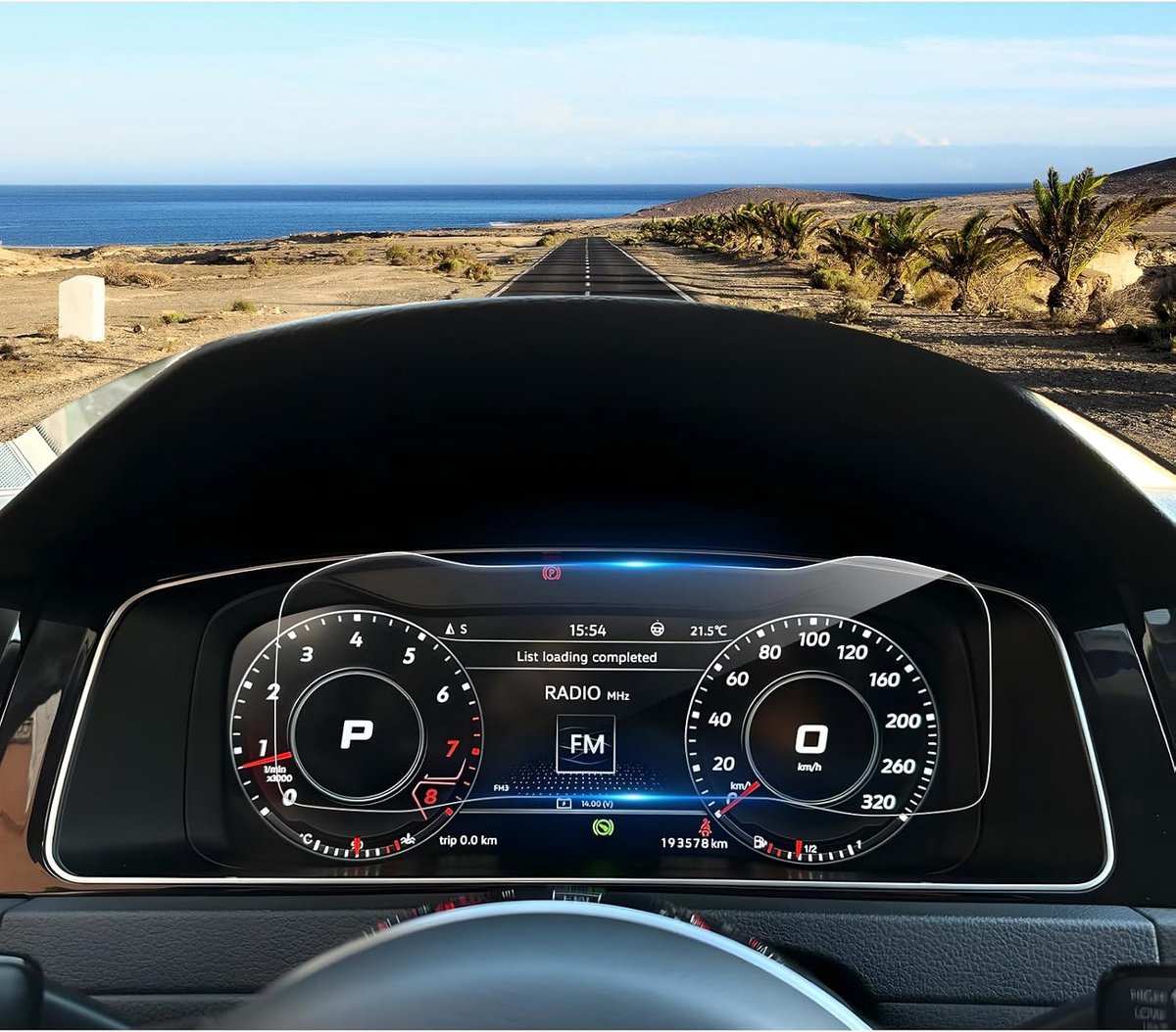 Screen Protector 12.3 Inch - Gehard Glas - 9H Krastbestendige Dash Bescherming - Voor VW Golf 7 en 7.5 - ShopVlot