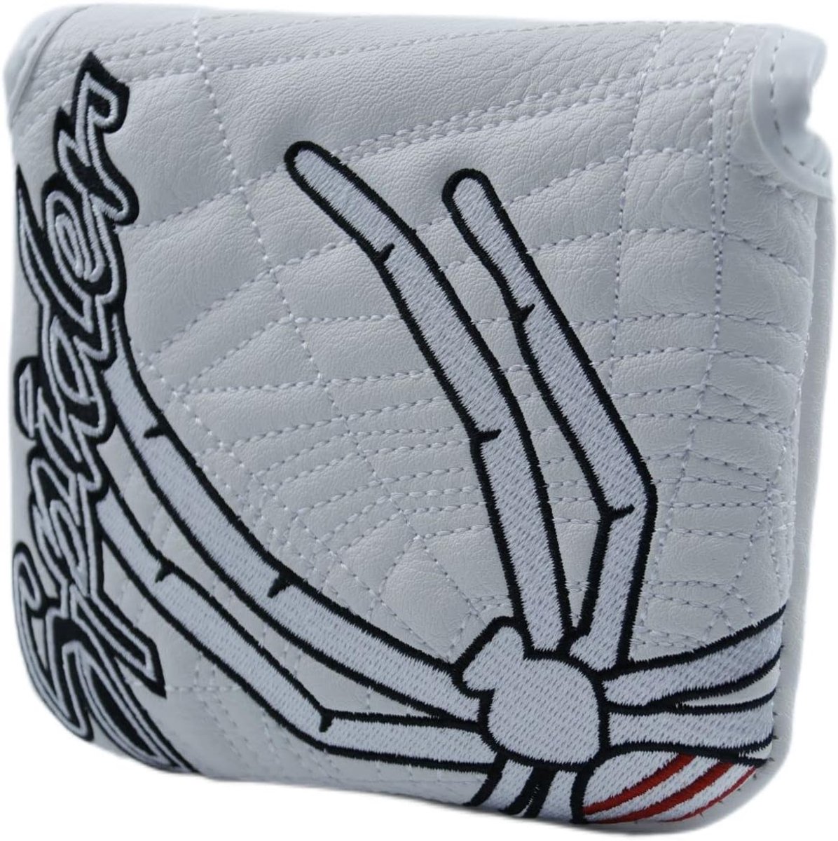SnelShoppen - Golf Putter Hoesje PU Leer, Waterdicht, Stofdicht, Magnetische Sluiting, Geschikt voor Mallet Putters, 10,2 x 10,2 x 1,3 cm, Spider Web