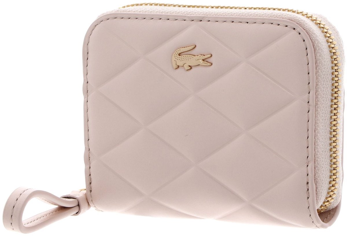 LACOSTE Leren portemonnee Zip Coin Wallet Mansia oud roze
