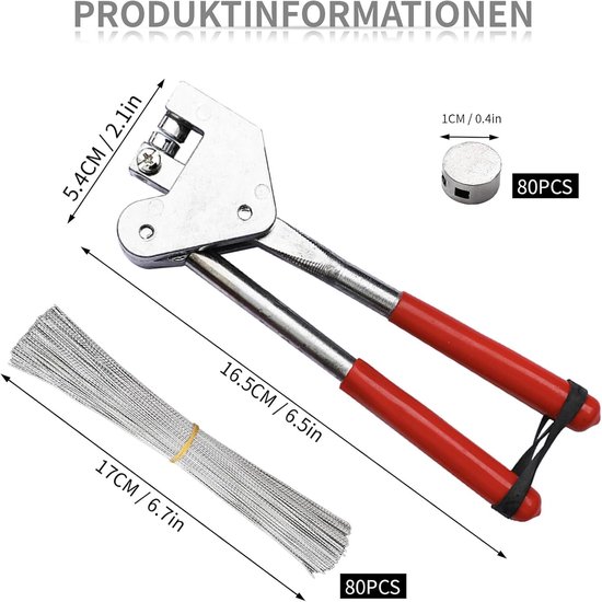 Sealing Rod Set, Sealing Flow Meters, Lead Pliers, Steel Sealing Pliers, Kit with 80 Sealing Wire (170 mm), 80 Lead - ShopVlot — afbeelding 5