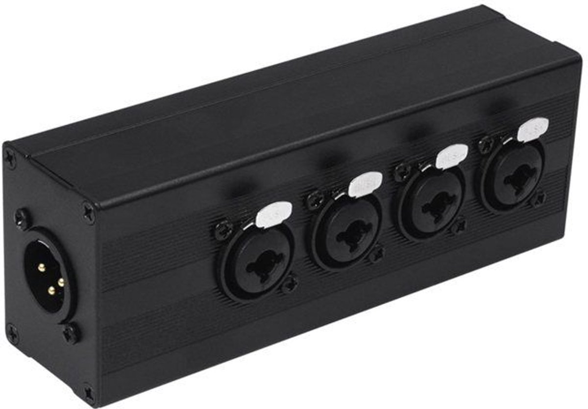LISM-3-pins XLR-kabelverlenger, gebalanceerde audioverdeler Geschikt voor gebruik op het podium, bij lichtinstallaties en in opnamestudio's.