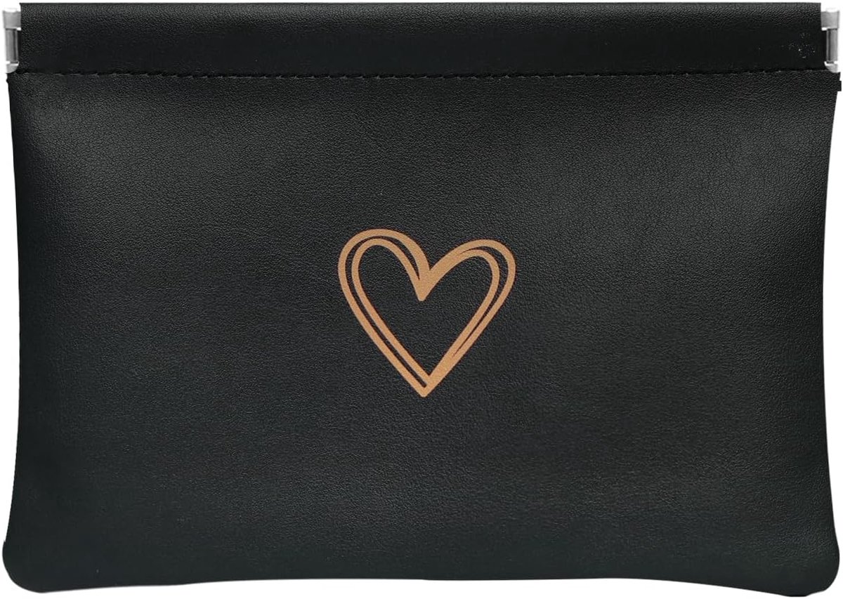 Make-uptasset voor dames, schattig ruitpatroon, kleine make-uptas voor portemonnee, waterdicht, met initiaal, geruit - ShopVlot