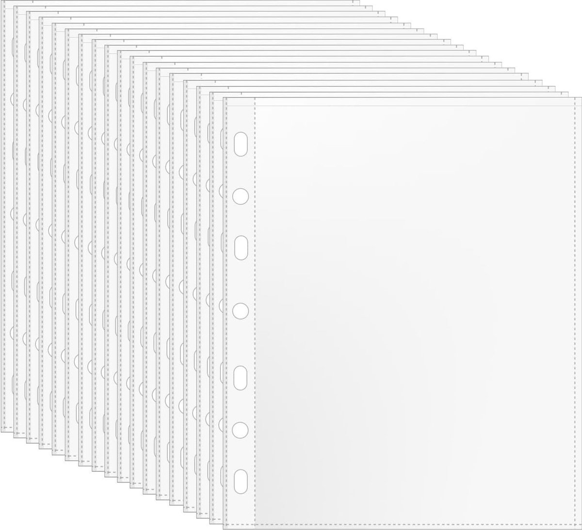 SnelShoppen - Pack van 50 A5 Brochurehoezen Kristalhelder Extra Sterk Waterdicht Zonder Rits voor Documenten, Foto's, Ansichten en Meer - 21.5 x 15.5