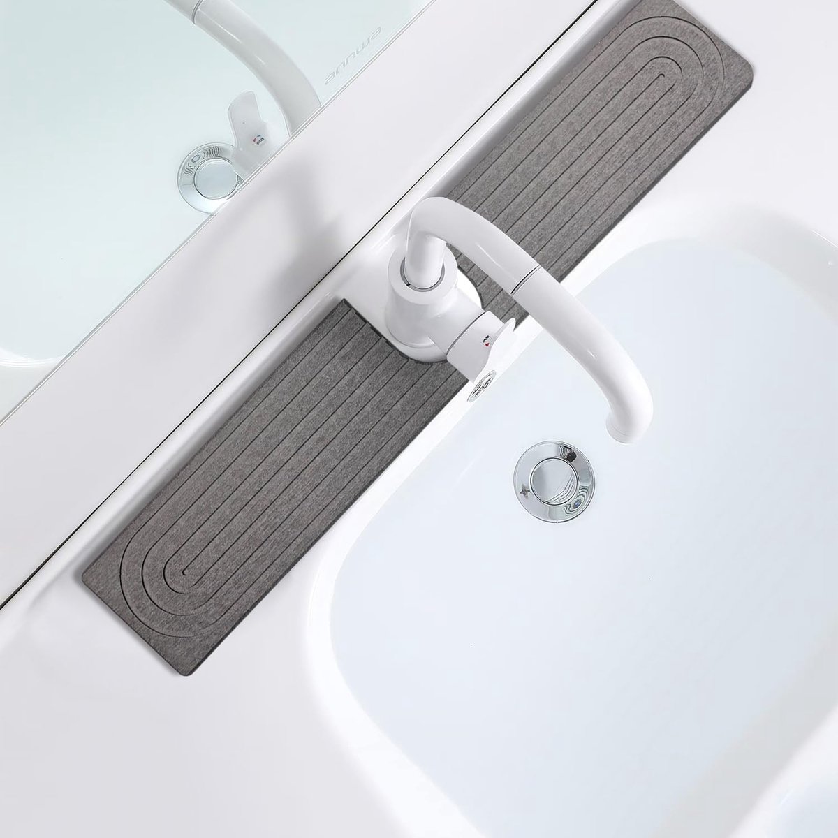 Stone Water Faucet Mat for Kitchen Sink, Diatomit Water Tap, Absorbent Mat, Water Tap Splash Guard Mat for Kitchen - ShopVlot