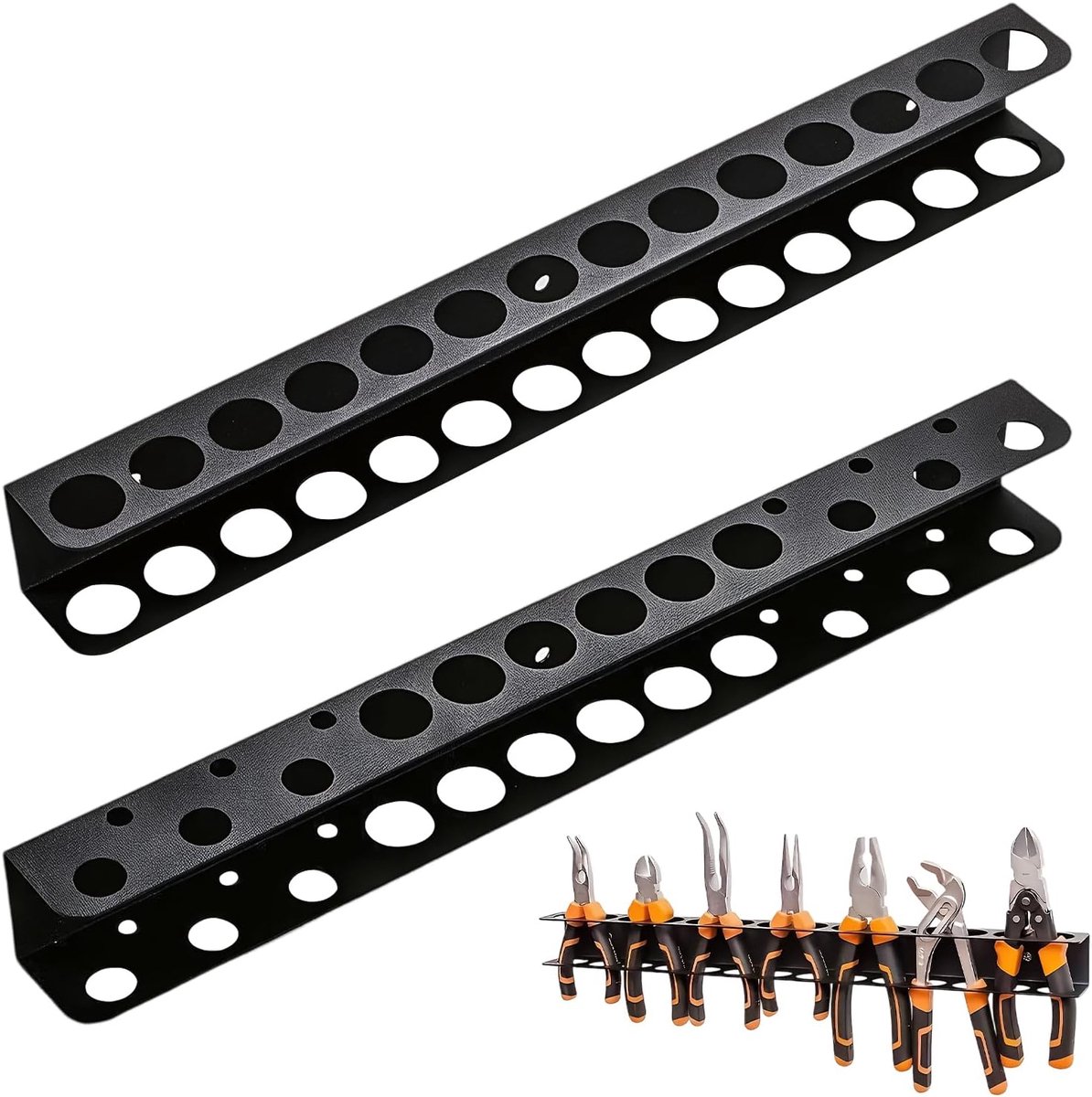 SnelShoppen - Schroevendraaier Organizer, 2 Stuks Schroevendraaier Houder, 40 cm, Schroevendraaier Rack met Schroeven en Verlengbuis, Handgereedschap