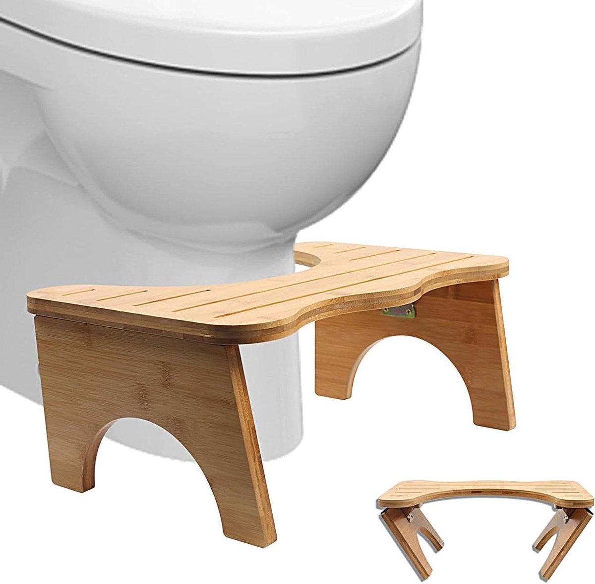 Toiletkruk - Poepkruk Krukje - Ontlasting Verbeteren - Antislip Ontwerp - 29.5x17.5x17.5cm - Wit