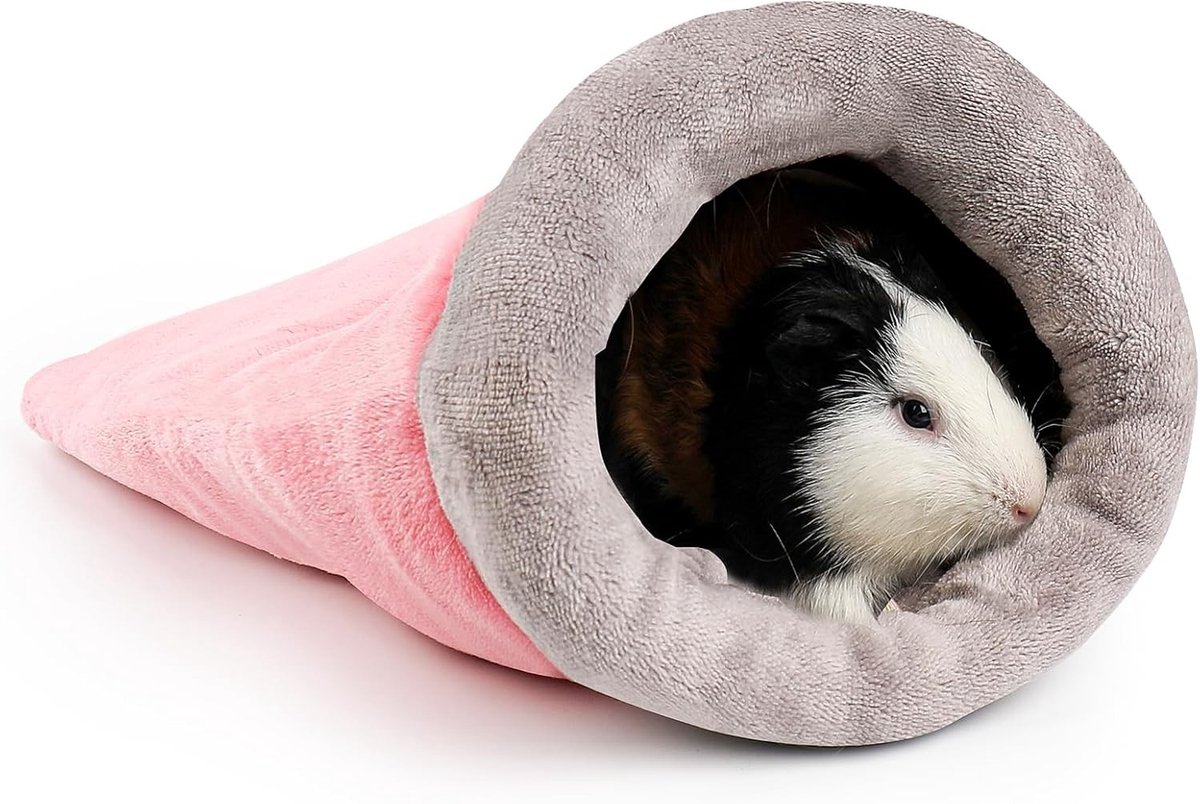 Cuddly Slaapzak voor Cavia's en Kleine Huisdieren, Verstelbare Ingang, Ideaal voor Spelen en Slapen, Roze