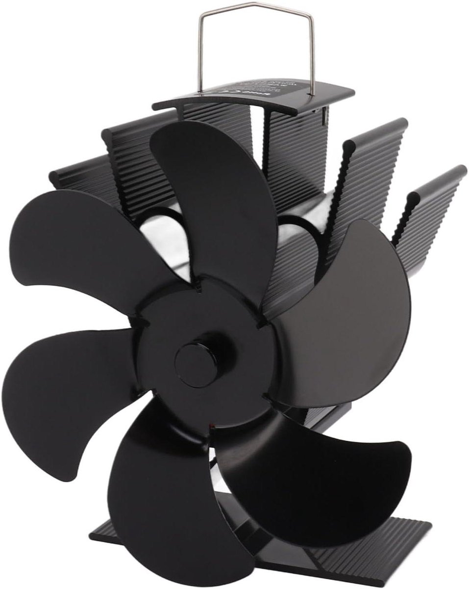 Warmte aangedreven kachelventilator - Haardventilator Stille ventilator - Verwarming verspreiden - 6 bladen thermische aandrijving
