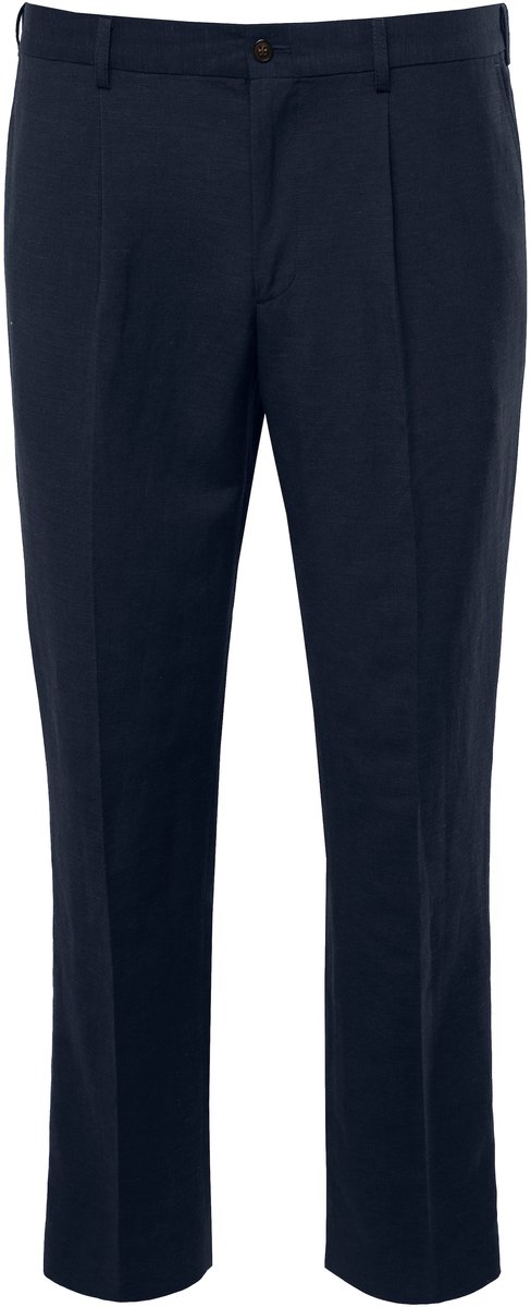 JP 1880 - Heren - Pantalon Paros linnenmix business mix en match Paros - Navy blauw - Maat 52