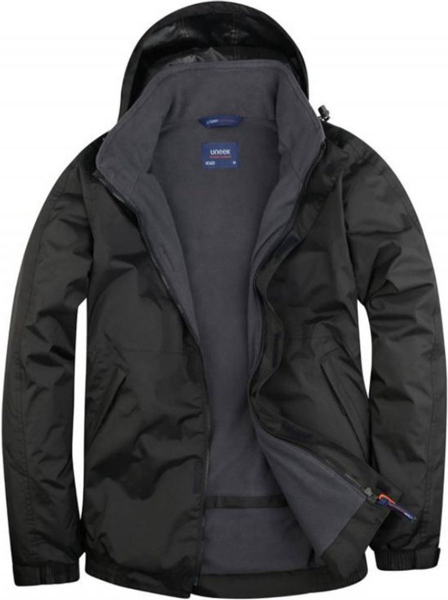 Uneek UC620 Premium Outdoor Jacket-Zwart/grijs-2XL