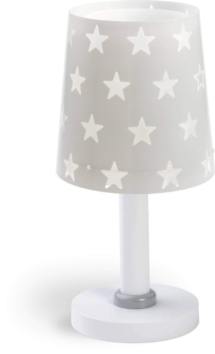 Omgoods - Kinder Tafel Lamp - Sterren Grijs voor de Kinderkamer
