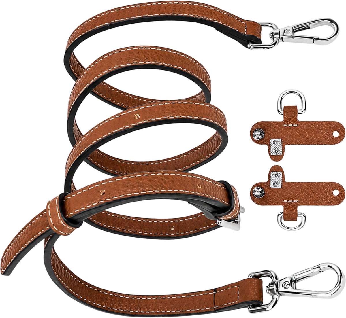 Somstyle Schouderriem Geschikt voor Longchamp Tas - PU Leer - Verstelbare Tassenriem - Bagstrap Dames Tassen - Bruin