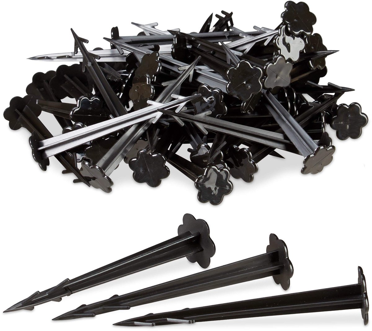 Omgoods - Set van 100 Grondpennen voor Tuin en Tent, 11.5 cm