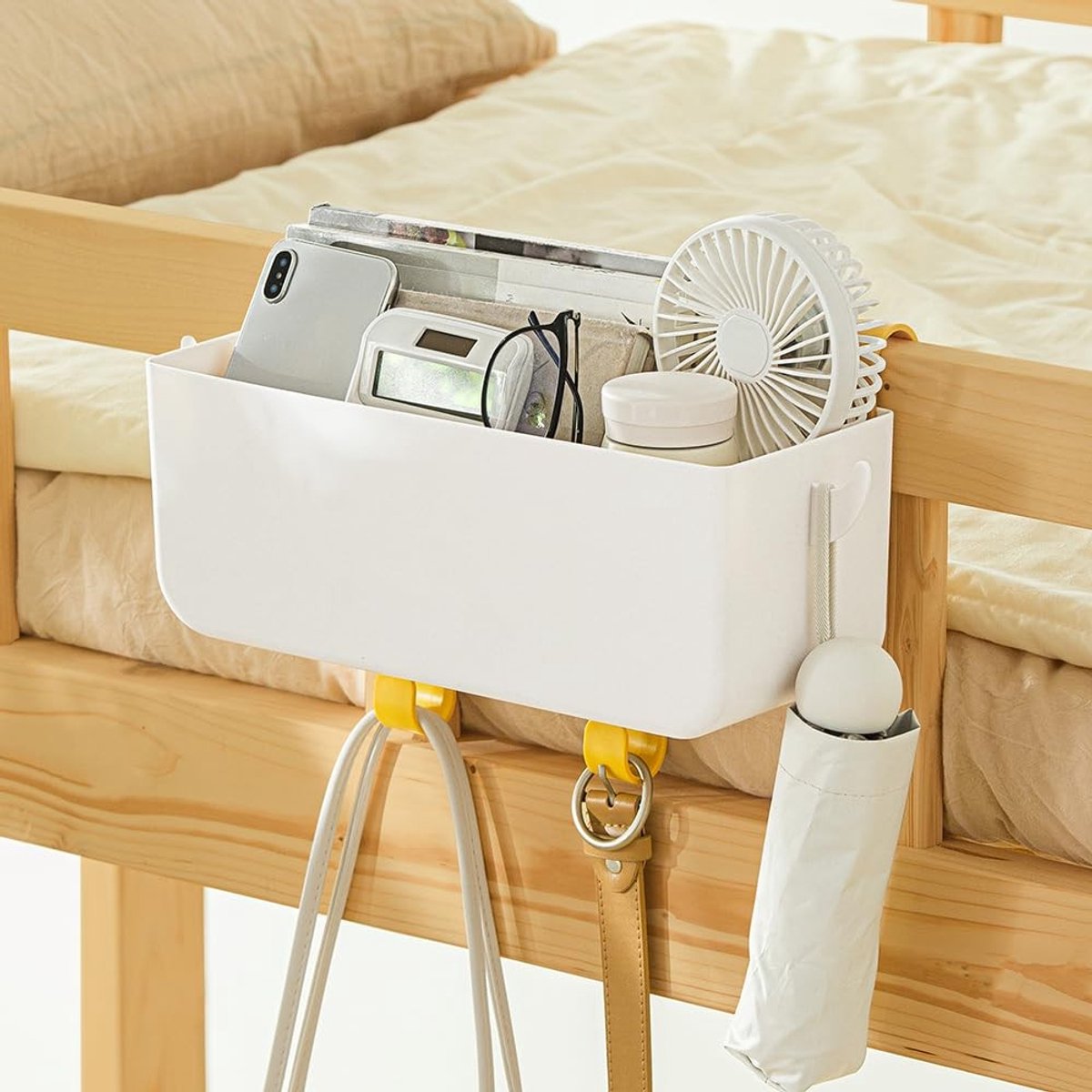 Omgoods - Bedside Hanging Opbergmand met Haakjes voor Organisatie