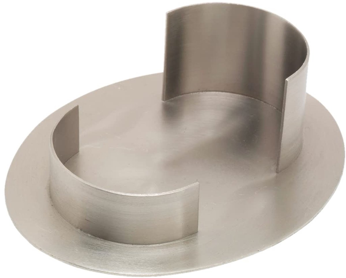 Omgoods - Ovalen Kaarsenplateau 9x5cm Messing Zilver Matte