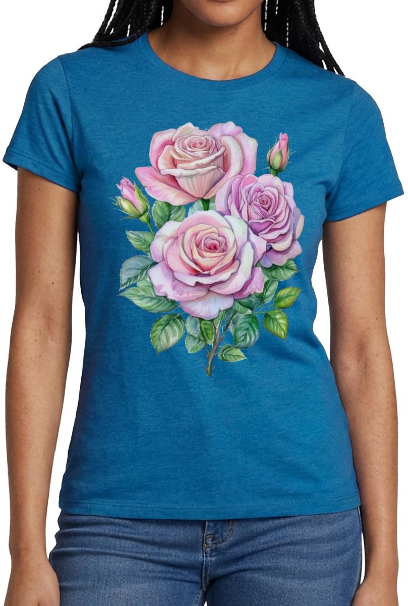 Roze Rozen T-Shirt Dames