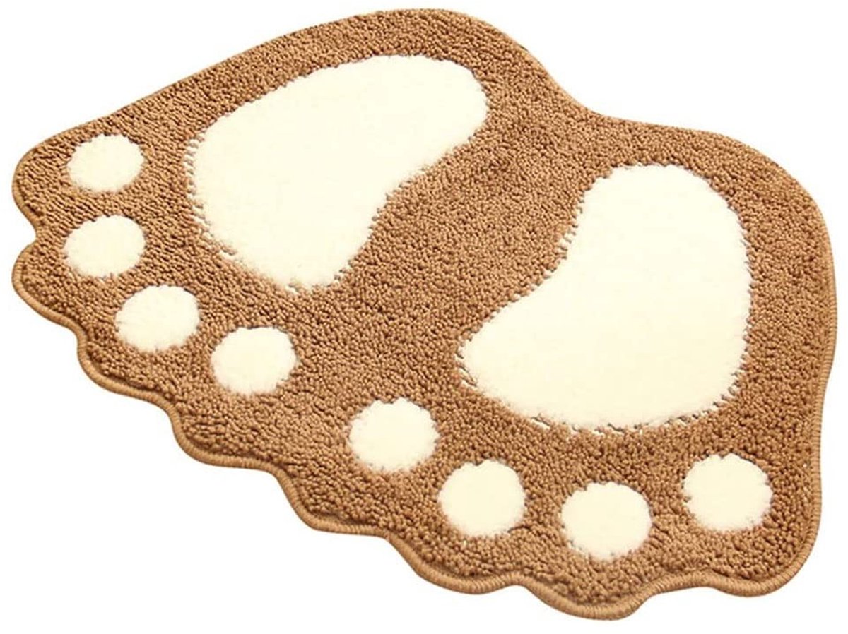 Omgoods - Antislip Badmat Waterabsorberend 40 x 60 cm Beige