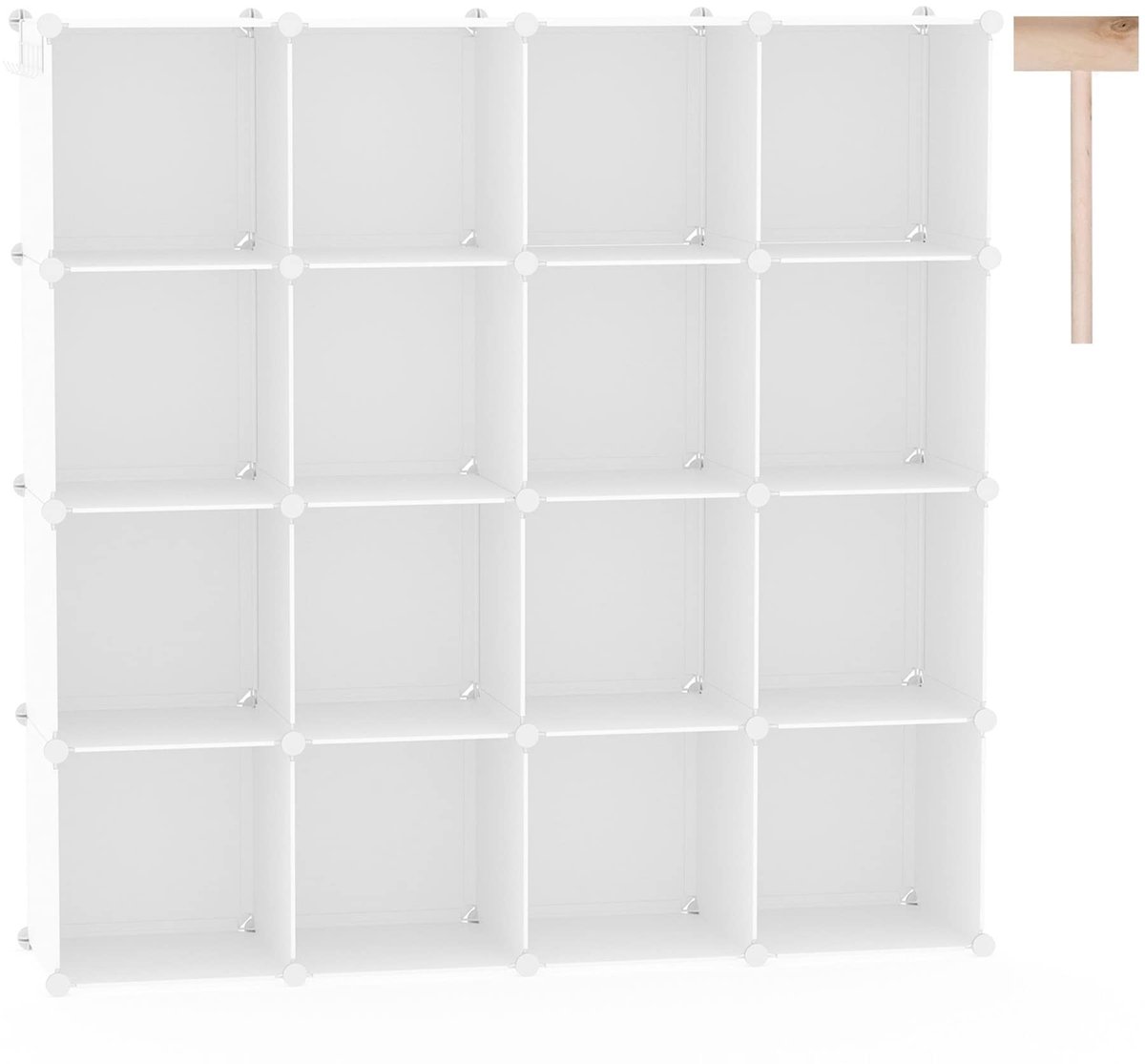 Omgoods - Cube Opbergrek met 16 Compartimenten voor Thuis