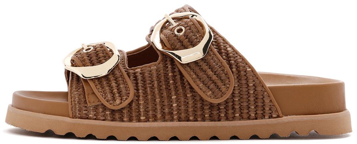 DERIMOD Mules Imitation Leather Wicker Mules