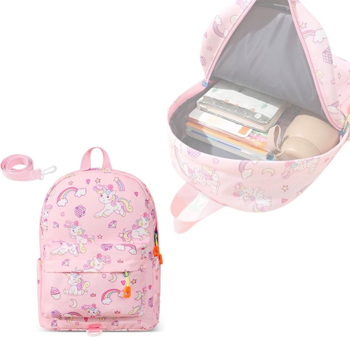 Zavio® Boekentas Meisjes Lagere School - Schooltas Eersteleerjaar Groot - Roze