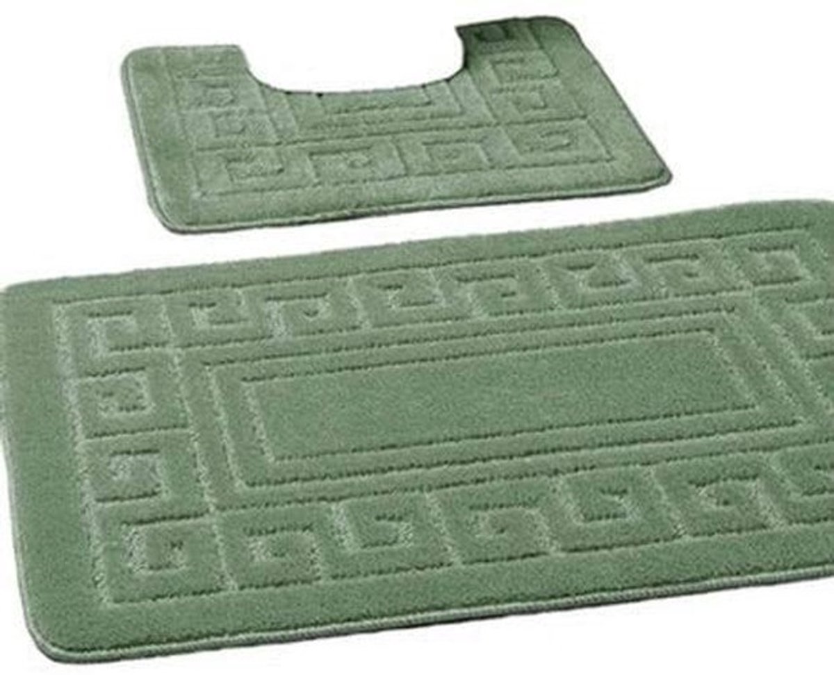 Omgoods - Set van 2 Antislip Badmatten in Grijs