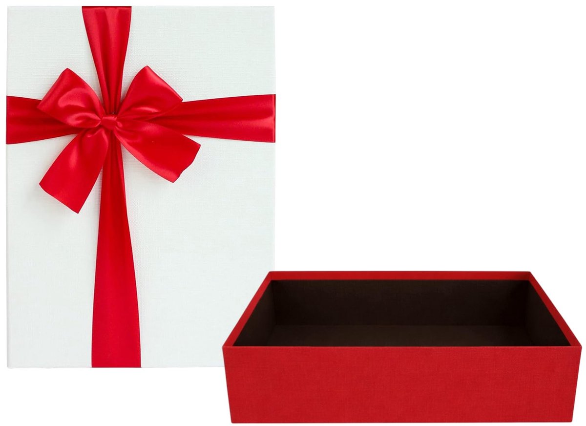 Omgoods - Luxe Cadeaubox met Rood Witte Decoratie