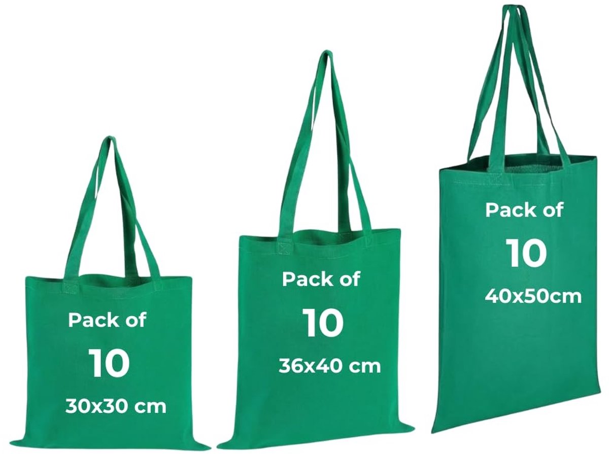 Omgoods - Herbruikbare Canvas Shopping Bags, Set van 10