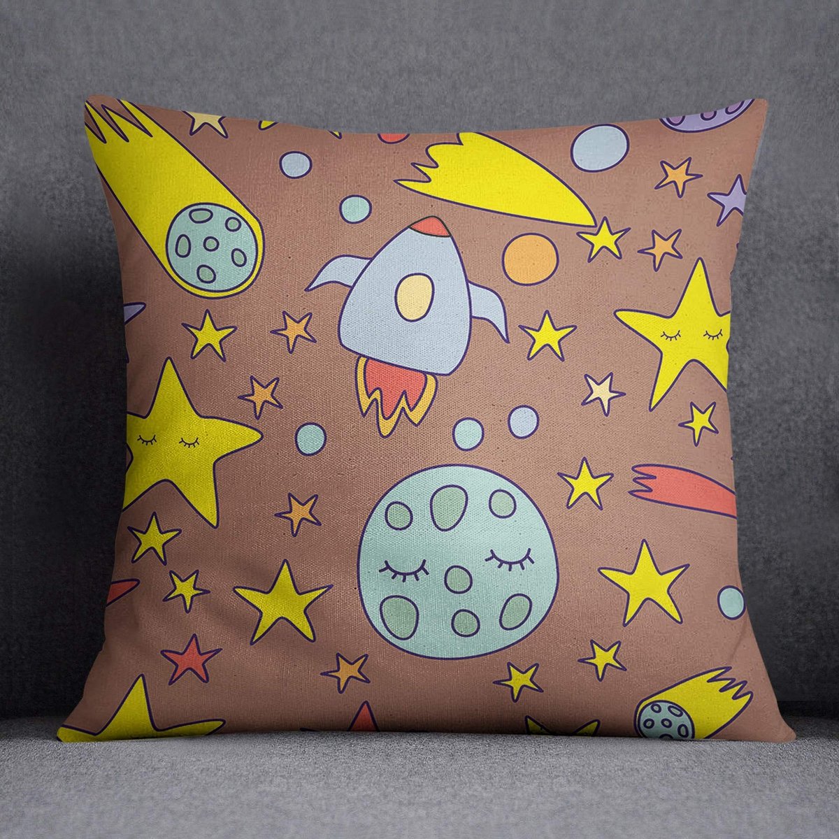 Omgoods - Decoratieve Kussenslopen 45x45cm van Katoen Multicolor met Rits