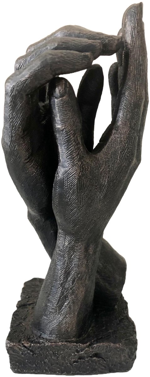 Omgoods - Grote Bronzen Handen Sculptuur voor Huwelijksaanzoek