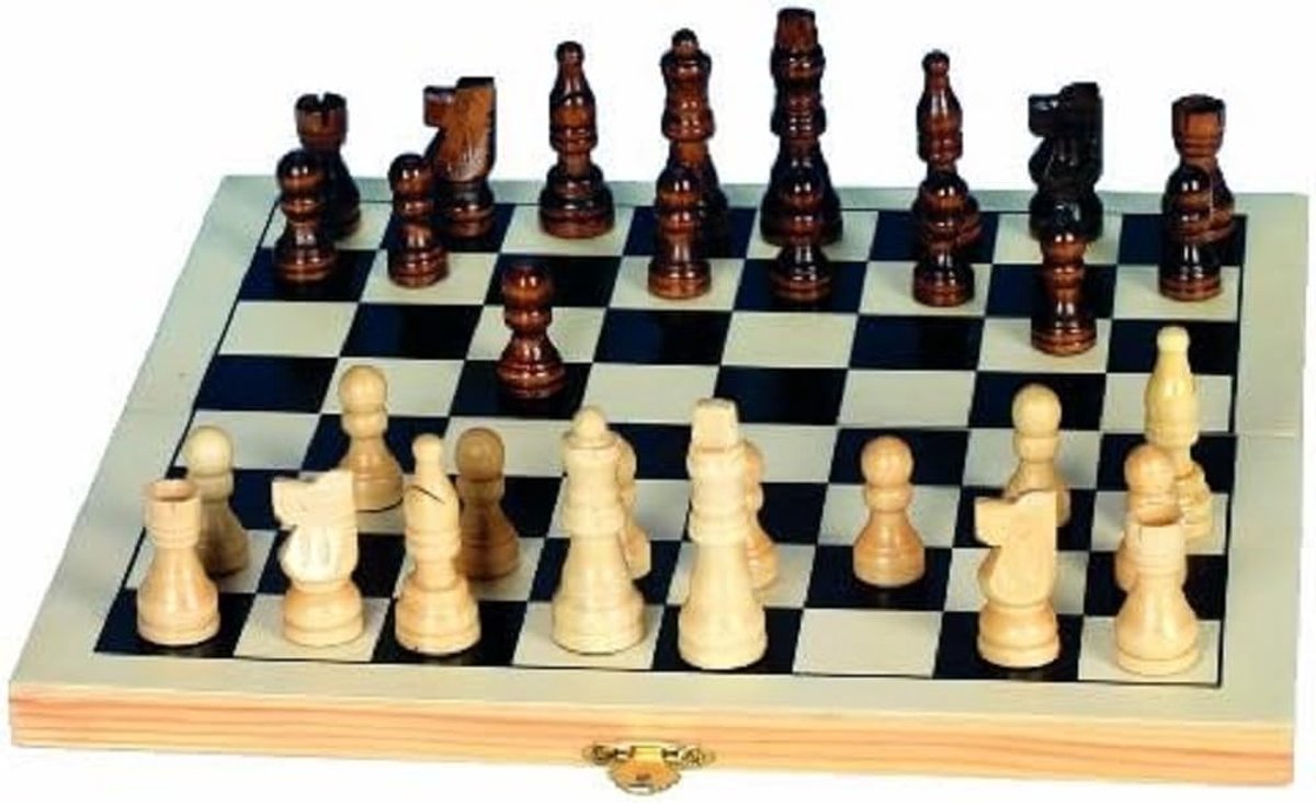 Omgoods - Houten Schaken Spelset voor 2 Spelers