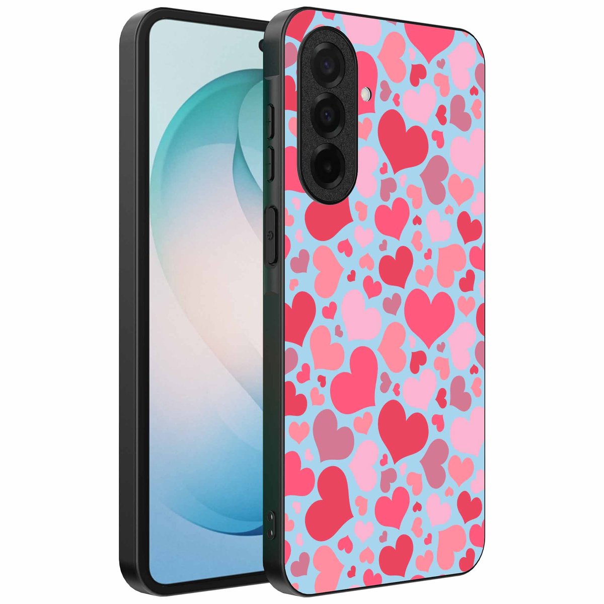 Geschikt voor Samsung Galaxy S26 Plus Telefoonhoesje met Hartjes Print - Hearts Design TPU Backcover Case - Kinder Hoesje met Hartjes Design - Smartphonica geschikt voor Samsung Galaxy S26 Plus