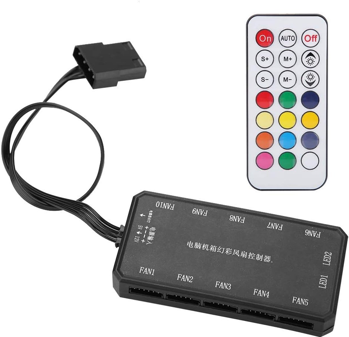 15m RF Draadloze Bediening Kleurrijke Computerventilatorcontroller met Afstandsbediening DC 12V Computer PC-koelcontroller