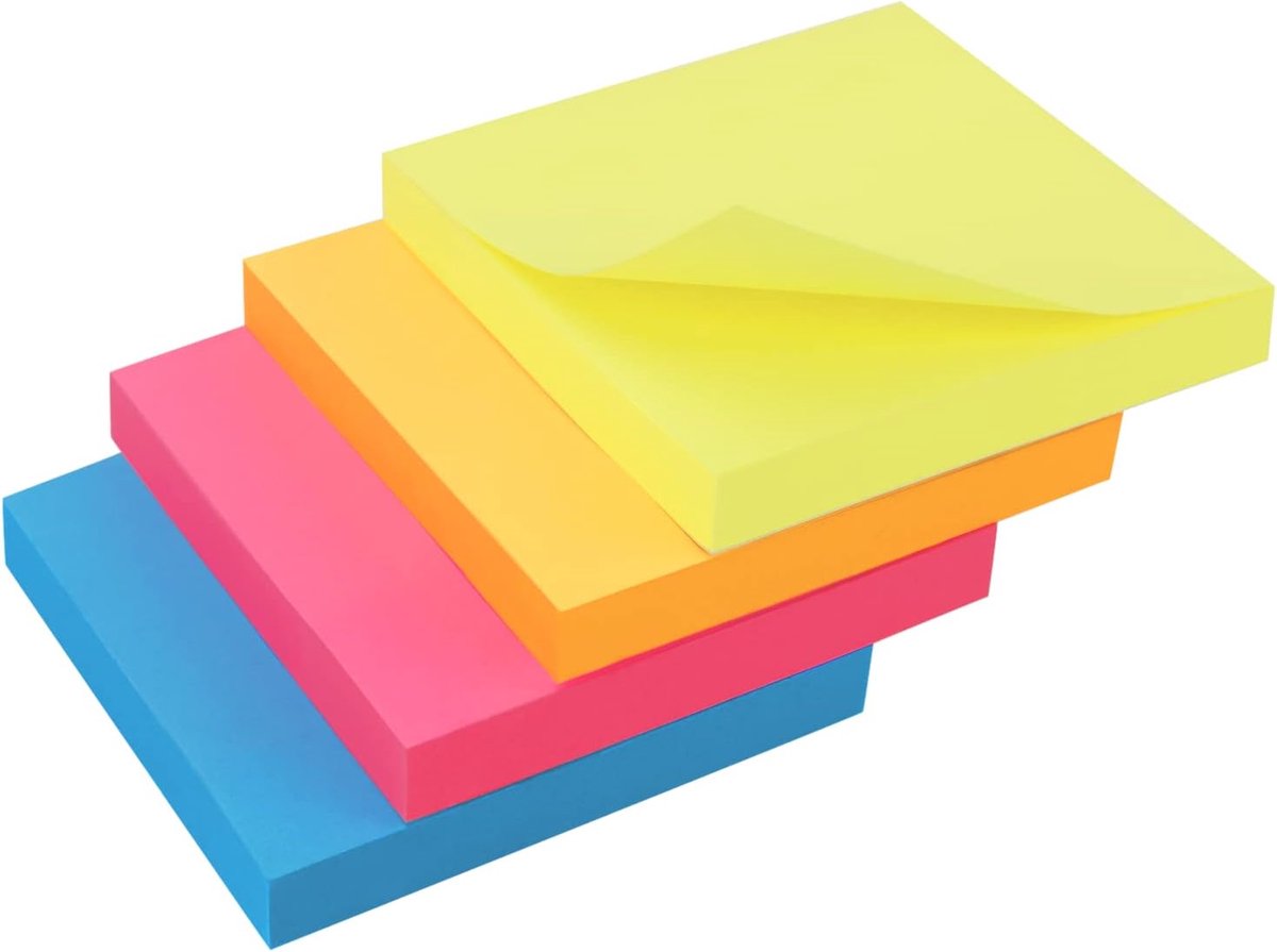 Zelfklevende notities, plaknotities, plakbriefpapier, pastelkleurige plakstickers voor het markeren en markeren van pagina's, herschrijfbaar, repositioneerbaar oppervlak/eenheid'