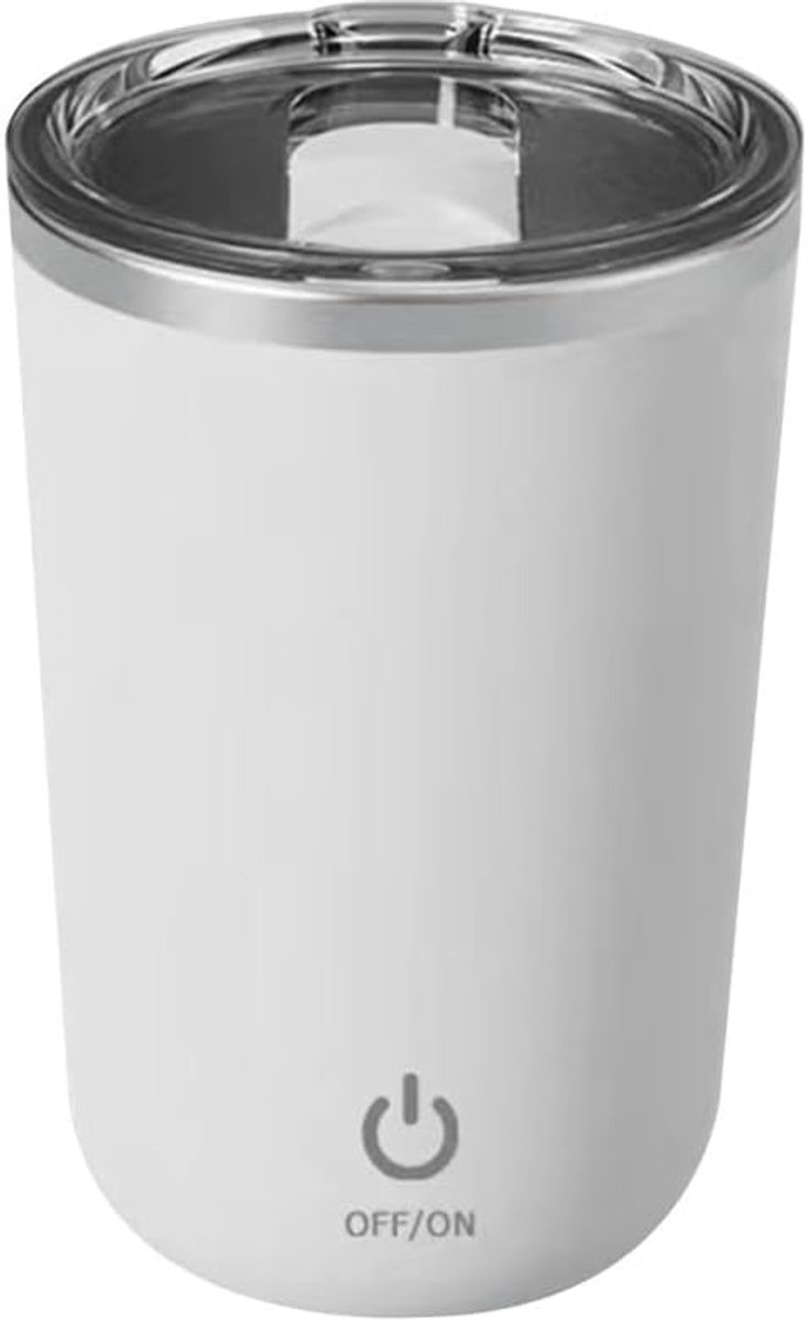 Zelf roerende mok, 350 ml elektrische automatische mengbeker USB oplaadbare beker mixer met deksel voor koffie eiwit poeder thee
