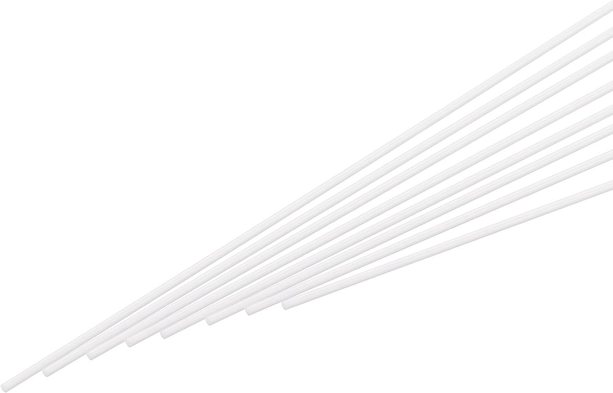 Ronde stang van ABS-kunststof, diameter 1 mm x lengte 250 mm voor modelbouw, productie van architectuurmodellen, tafelzand, verpakking van 15 stuks