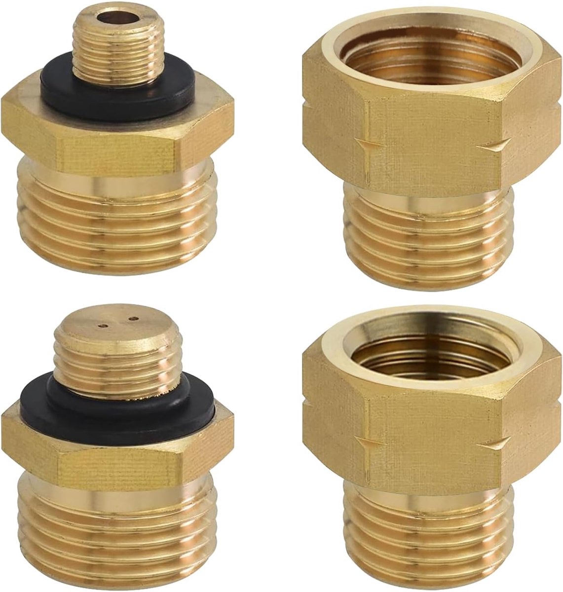 Gasadapter - Gasflessen Adapter Set, Gasaansluiting Adapter, Gasadapter voor Gasflessen, Gasflessen Aansluiting EU-Buitenland voor Duitse Drukregelaar Nr 1-4