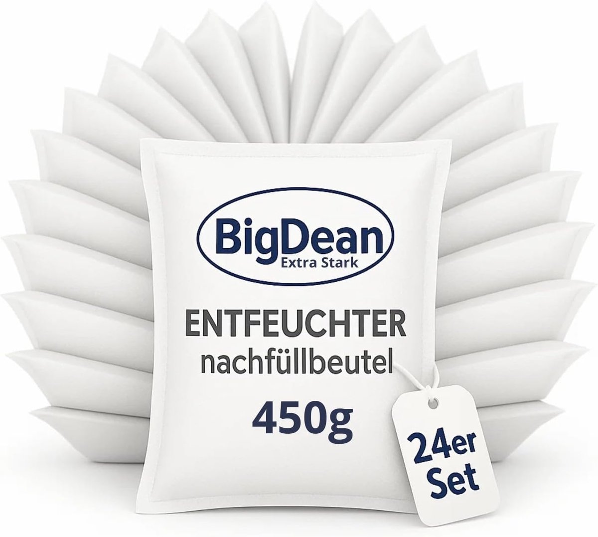 SnelShoppen - 24 x Dehumidifier Granules 450 g - Mega Verpakking Vochtabsorberende Granulaat Set - Ideaal voor Ruimtedrogers en Ongewenste Vochtigheid