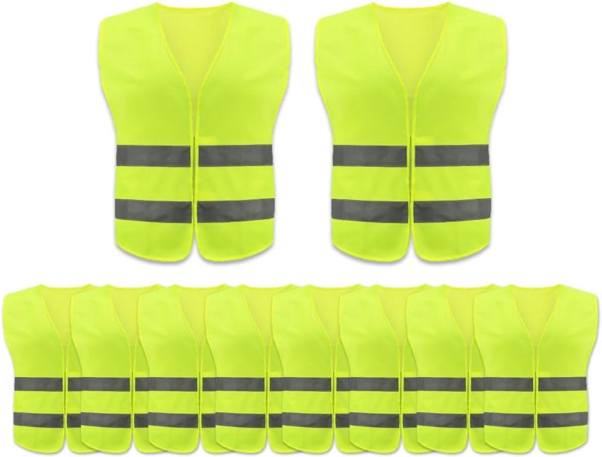Veiligheidsvesten, 360 Graad Reflecterende Streep Vest, Auto Reflectorvest, Neon Gele Reflecterende Waarschuwingswest, voor bestuurders, Werkkrachten, volwassenen