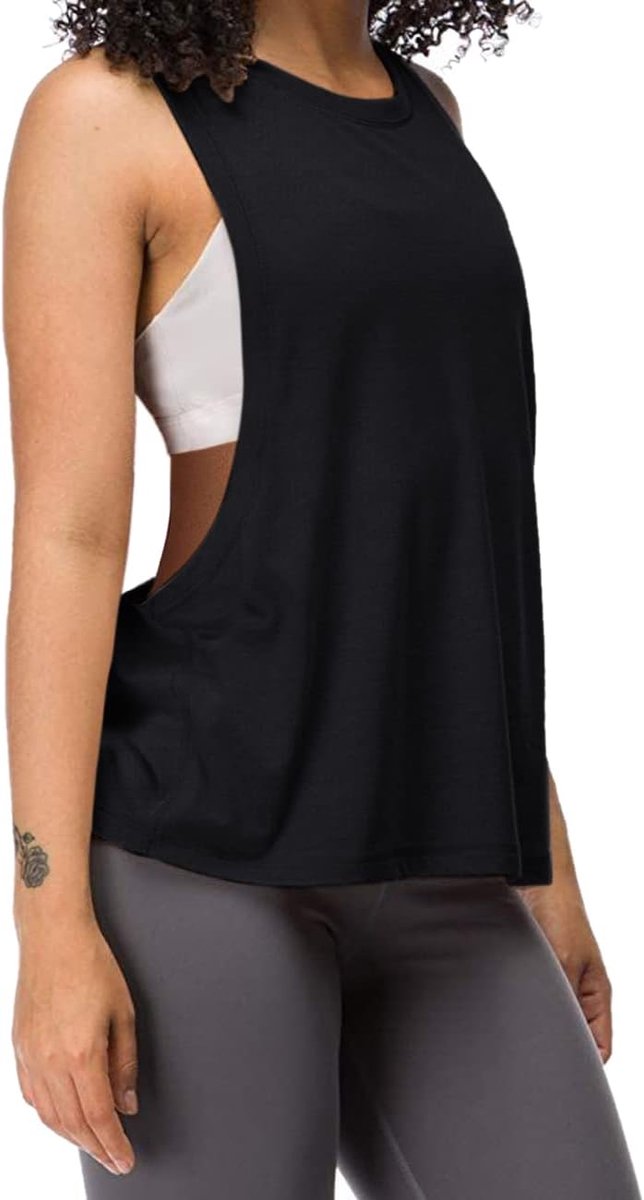 Workout Fitness Tank Tops Bijgesneden Mouwloze Gym Yoga Running Atletische Shirts