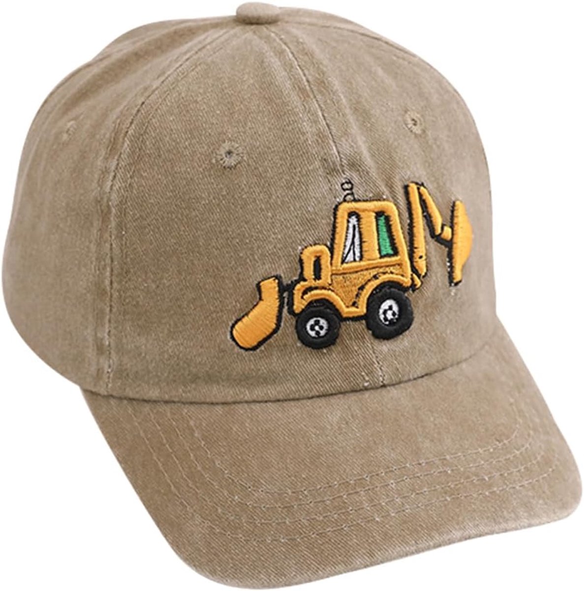 honkbalpet auto zonnehoed voor kinderen 2-8 jaar - cartoon honkbalpet voor jongens en meisjes met zonnebescherming, kaki