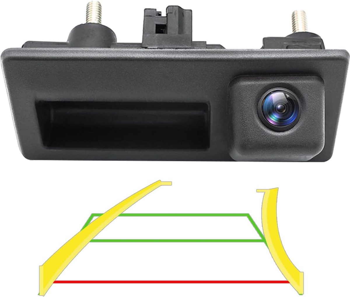 achteruitrijcamera 1080p voor Audi A4L A5 A3 Q3 Q5 RS6 VW Passat Tiguan Jetta Sharan Lavida Skoda, werkt alleen met monitor radio head-unit, die AHD 1080P videosignaal ondersteunt