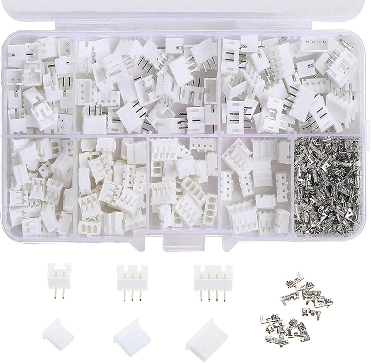 JST Plug Kit 450 Pcs - JST PH Connectors - 2/3/4 Pin Adapter - Ideaal voor Elektronische Projecten - ShopVlot