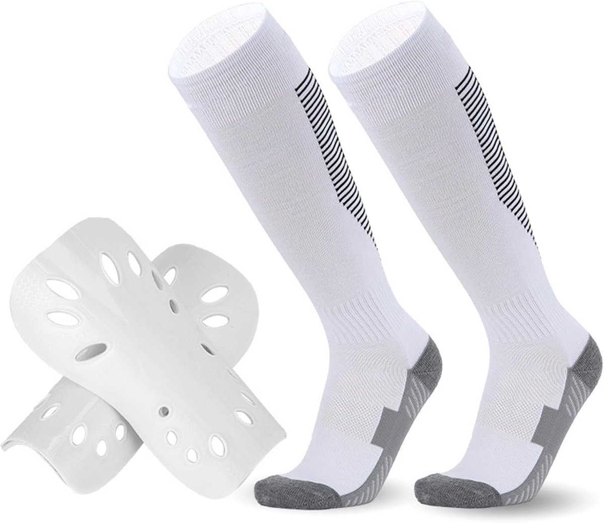 Voetbalsokken voor kinderen, antislip en ademend, voetbalsokken en scheenbeschermers