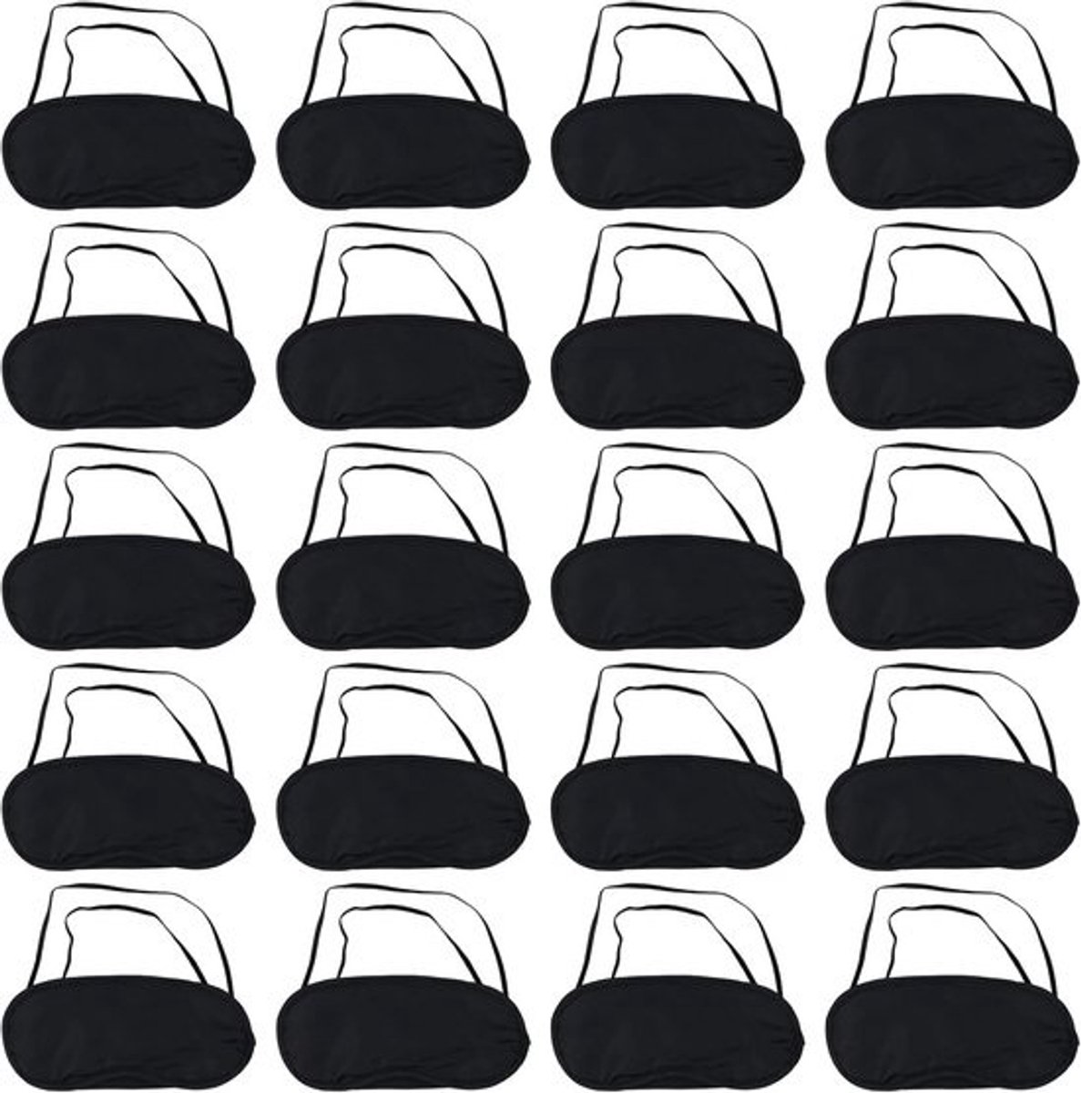 Blinddoeken voor Slapen - Slaapmaskers Reizen - Ononderbroken Slaap - Comfortabel 2-laags Materiaal - 24 stuks - Zwart
