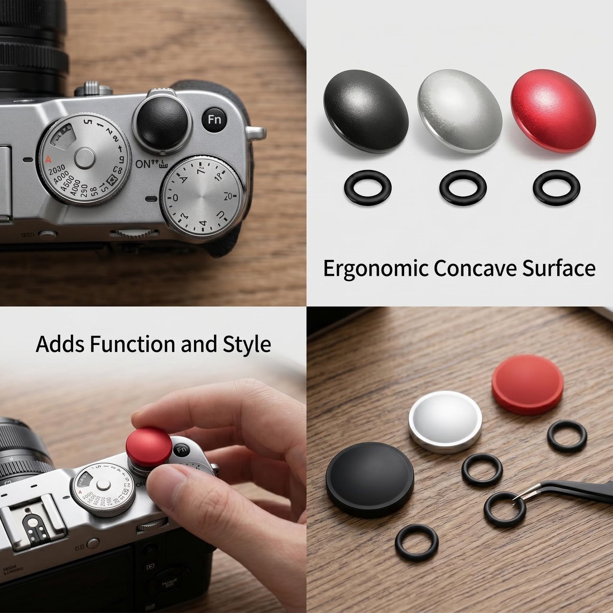 6 Stuks Camera Sluiterknoppen – Soft Release Button Set – Aluminium Shutter Buttons voor Fujifilm & Leica – Comfort & - ShopVlot